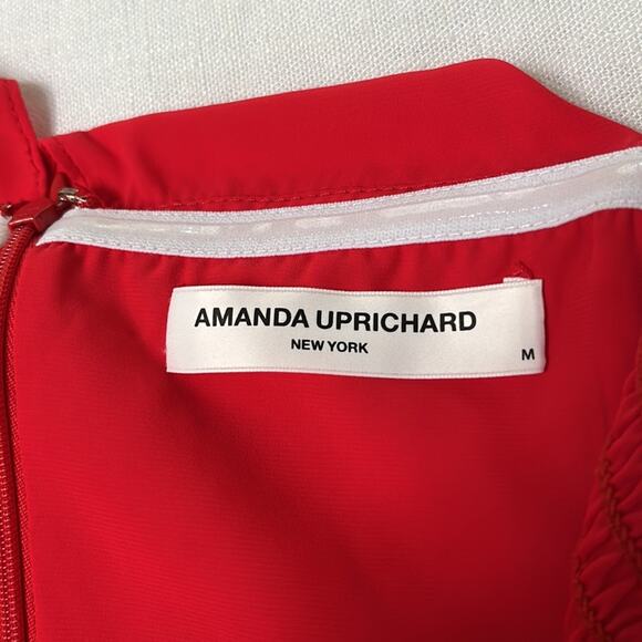 AMANDA UPRICHARD Brentwood Off The Shoulder Lipstick Red Mini Dress Size M - Picture 4 of 10